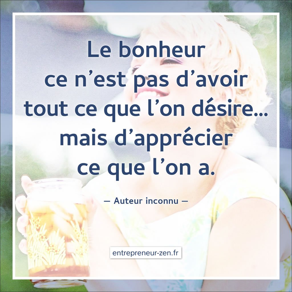 Le bonheur est en soi