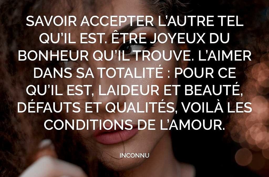 S’accepter soi pour accepter l’autre