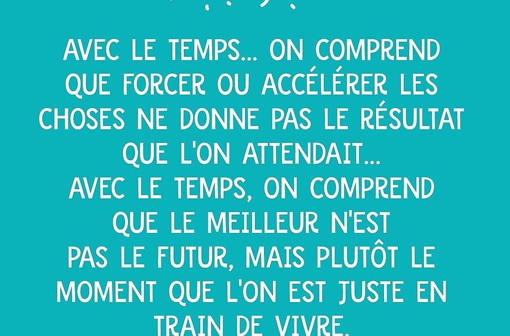 Confiance et lâcher-prise sont liés